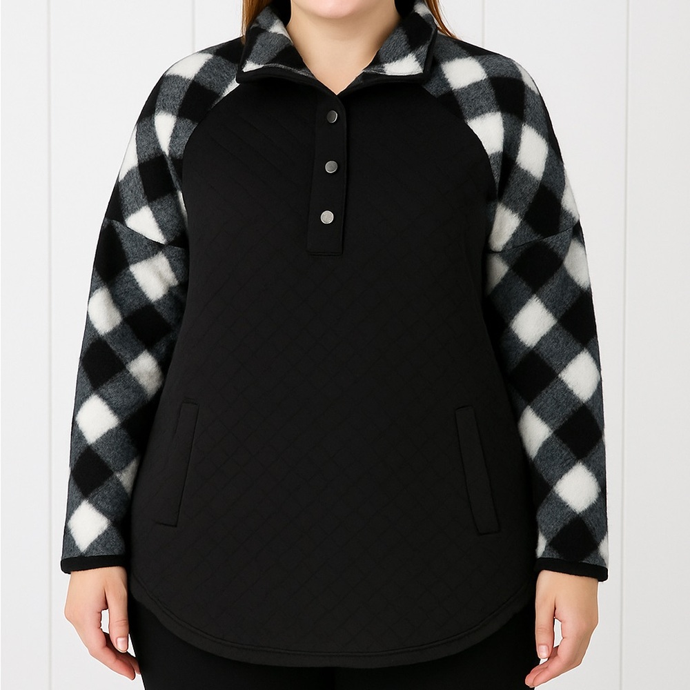 🖤Womens Plaid and Black Maurice’s Pullover
